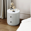 Modern Round Two Drawers Premium Nightstand 