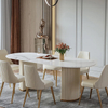 Minimalist Modern White Sintered Stone Dining Table