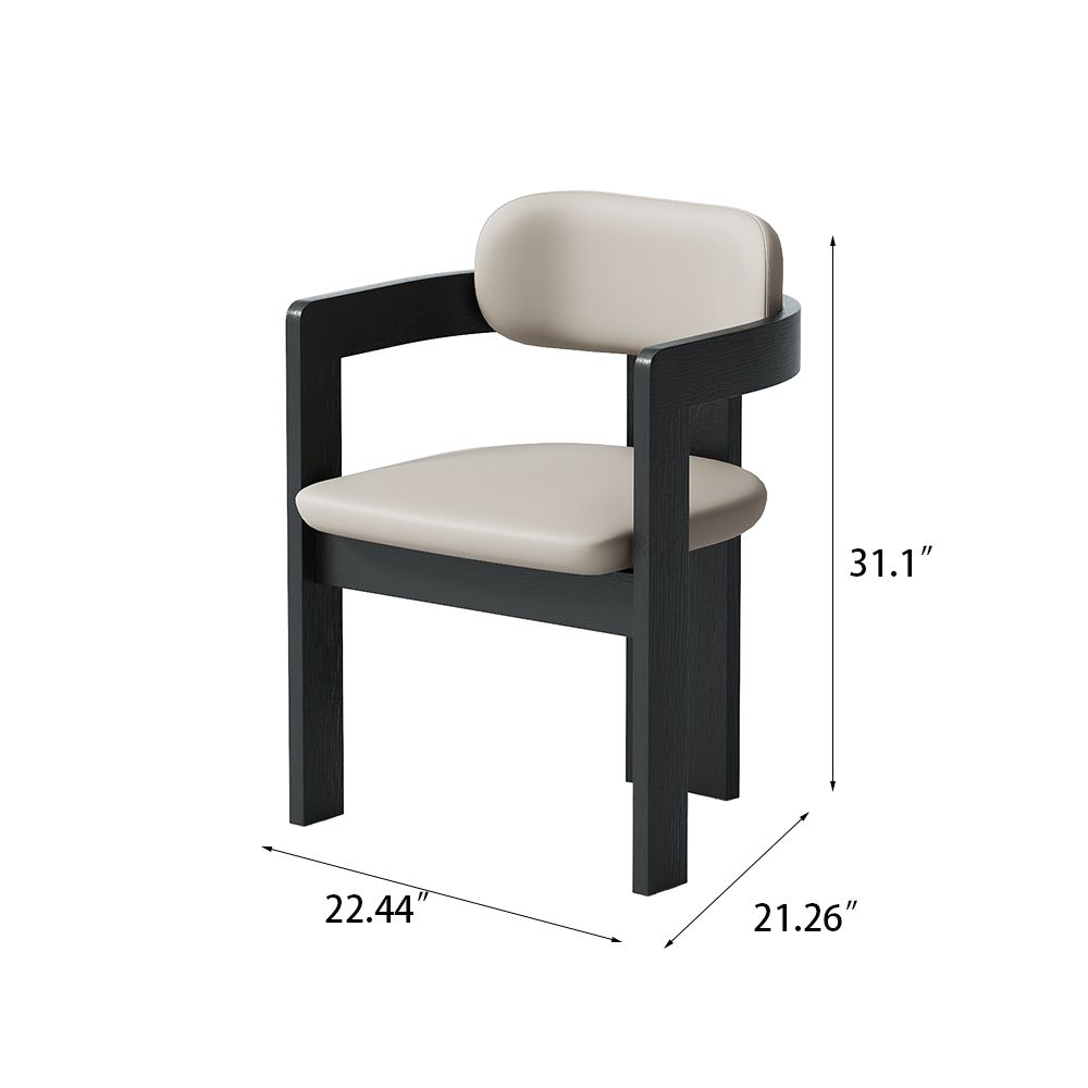 Minimalist Anti-scratch and Water-proof Gray Fabric Dining Chair