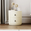 Modern Round Two Drawers Premium Nightstand 