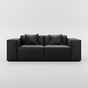 Minimalist Modular Leather Sofa Track Arm Sofa