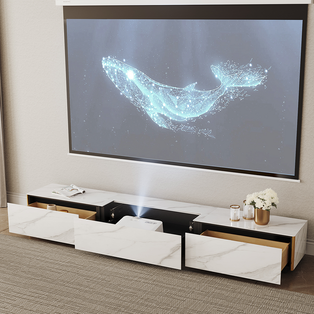 Modern Luxury TV Stand for Motorized Projector