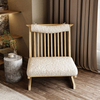 Modern Nordic High-Back Leisure White Oak Accent Chair