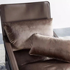 Modern Dual Leather Plush Fabric Armrests Accent Chair 