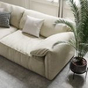 Minimalist Anti-Scratch Water Proof Loveseats Beige Sofa 