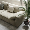 Modern Anti-Scratch Water Proof Loveseats Khaki Sofa 