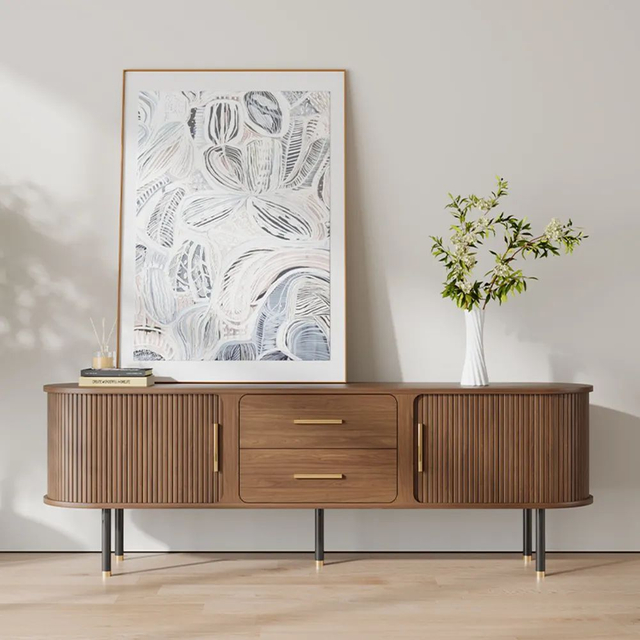 Mid-Century Designer Style Modern Plywood TV Stand