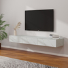 Modern Matte Sintered Stone Wall-Mounted TV Stand, Storage