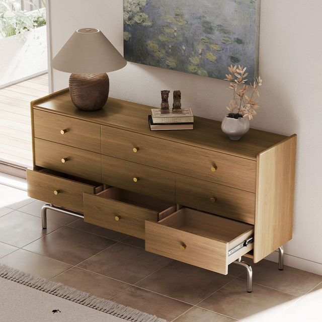 Mid-Century Modern 9-Drawer Dresser