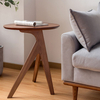 Nordic Style Ash Wood Round Side Table