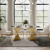 Modern Gold Spiral Dining Table 