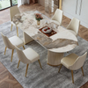 Minimalist Modern White Sintered Stone Dining Table