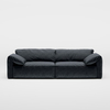 Modern Anti-Scratch Water-Proof Loveseats Navy Blue Sofa 