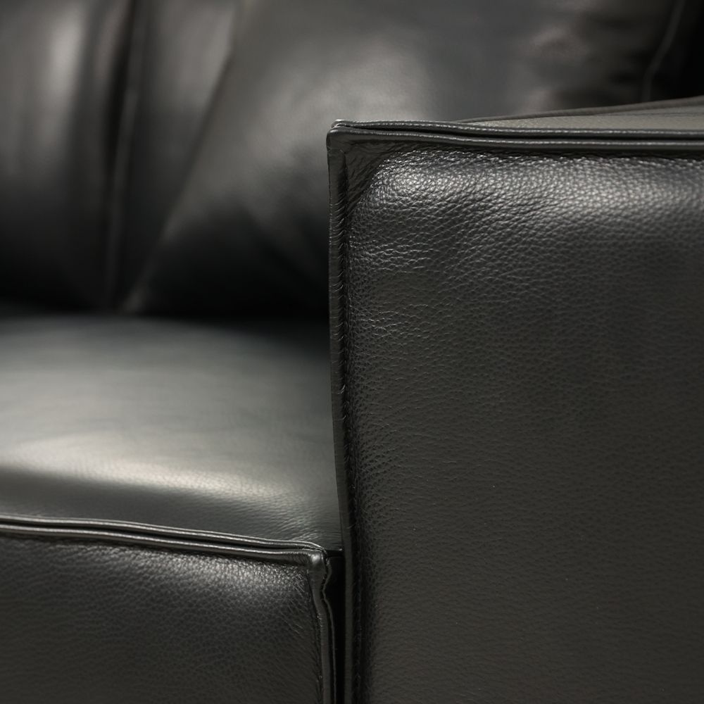 Minimalist Modular Leather Sofa Track Arm Sofa