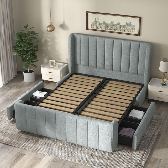 Bedroom Furniture Shelter Side Storage Bed