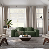 Modern Track Arm Fabric Green Color Modular Sofa 