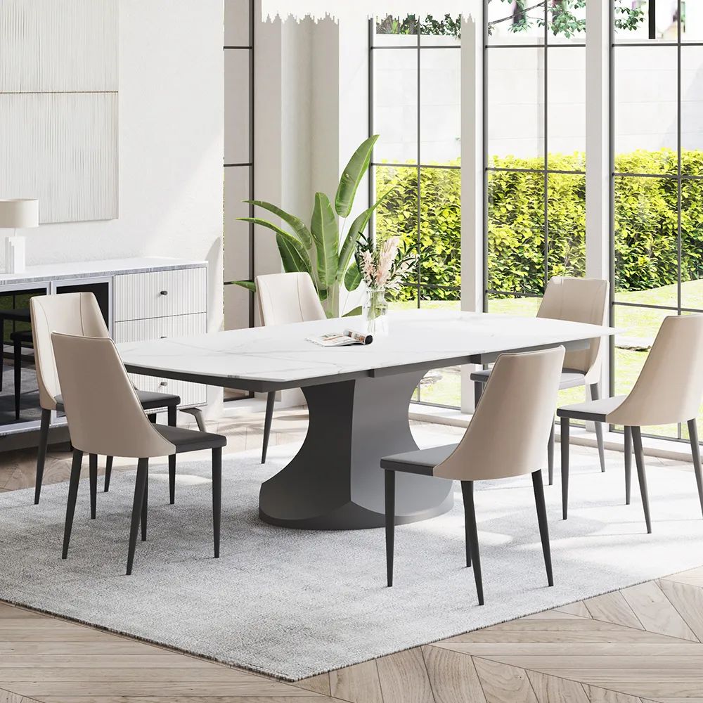 Modern Extendable Rectangular Dining Table