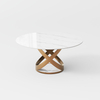 Modern Round Glossy Marble Dining Table