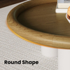 Modern Round Wood Fully Assembly Coffee Table