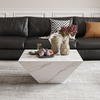 Modern Drum White Sintered Stone Coffee Table