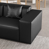 Minimalist Modular Leather Sofa Track Arm Sofa