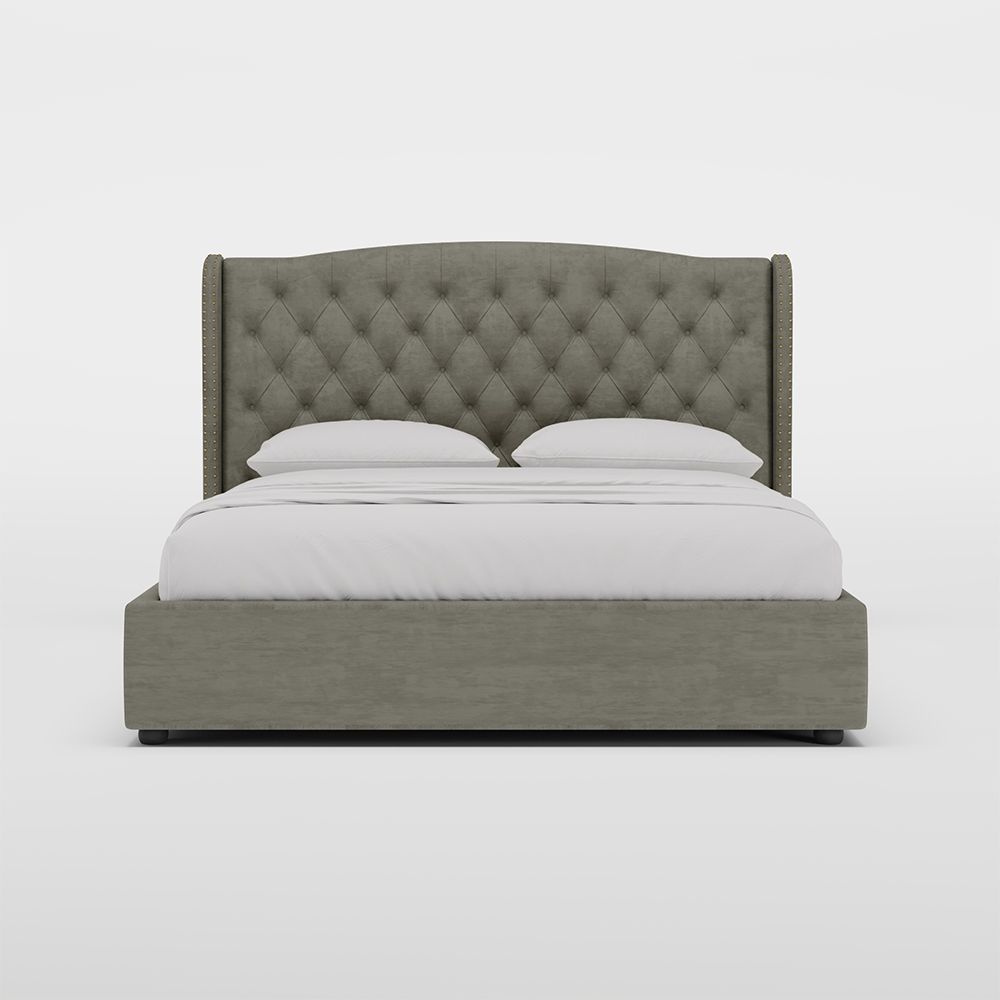 Hidden Storage Chesterfield Tufted Upholstered Bed