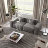 Modern Track Arm Fabric Dark Gray Modular Sofa 