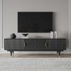 Mid-Century Modern Entertainment Center with Double Cabinet Door MDF TV Stand