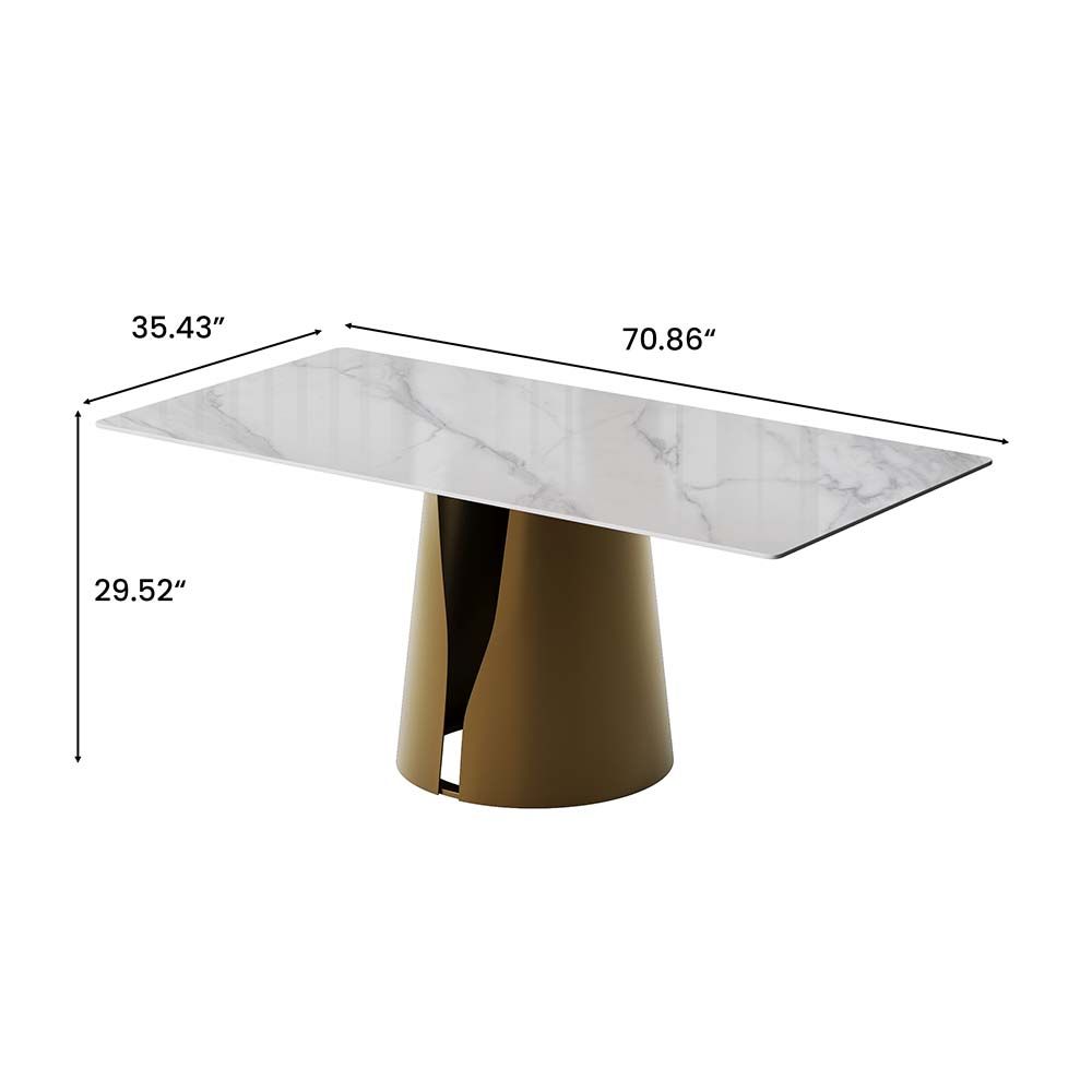 180cm Modern Minimalist Rectangular Dining Table for 6p