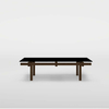 Modern Tempered Black Glass Coffee Table