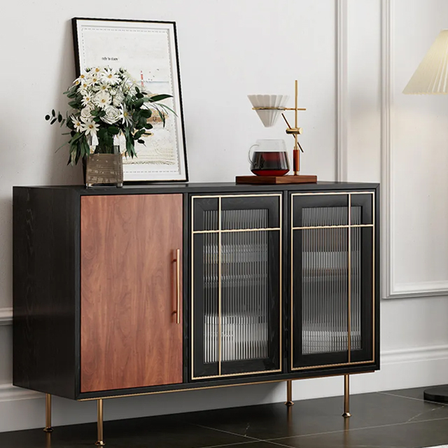 Mid Century Solid Wood Buffet Sideboard