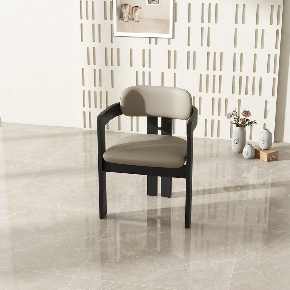 Minimalist Anti-scratch and Water-proof Gray Fabric Dining Chair