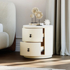 Modern Round Two Drawers Premium Nightstand 