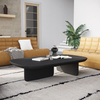 Modern Simple Wooden Red Oak Veneer Coffee Table 