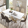 Wholesale Furniture Modern White Faux Marble Dining Table