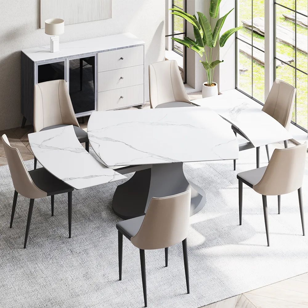 Modern Extendable Rectangular Dining Table