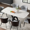 Modern Glossy & Matte White Dining Table