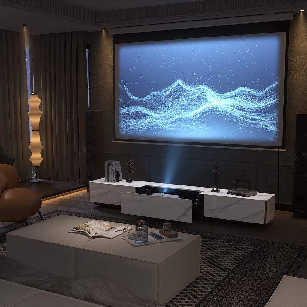 Modern Luxury TV Stand for Motorized Projector