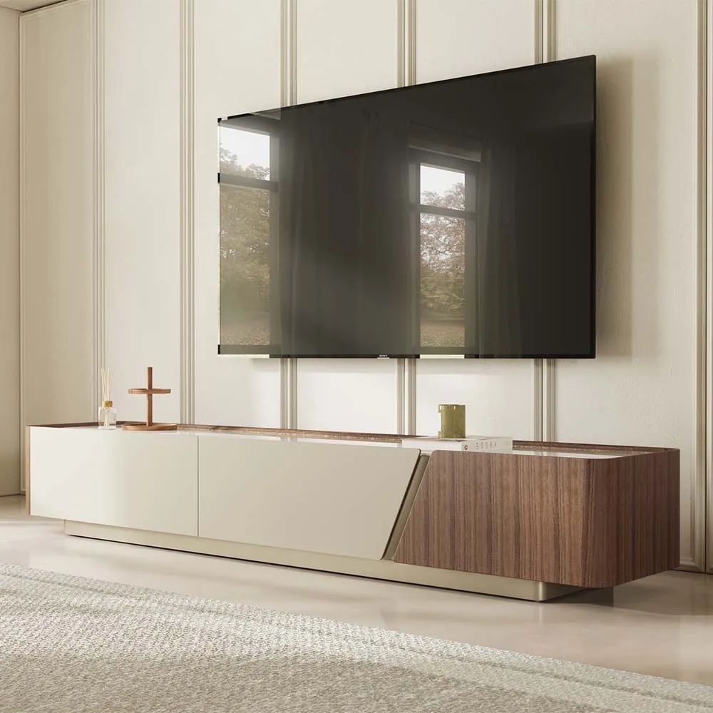 Modern Minimalist Fully-Assembled TV Stand 