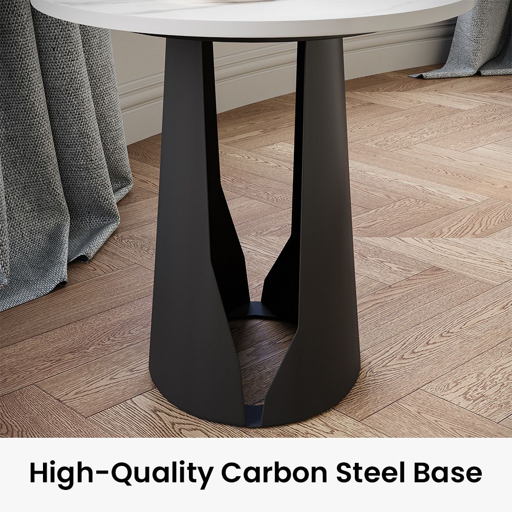 Minimalist Round Modern Sintered Stone End Table