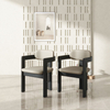 Minimalist Anti-scratch and Water-proof Gray Fabric Dining Chair