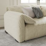 Minimalist Anti-Scratch Water Proof Loveseats Beige Sofa 