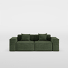 Modern Track Arm Fabric Green Color Modular Sofa 