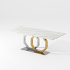 Wholesale Furniture Modern White Faux Marble Dining Table