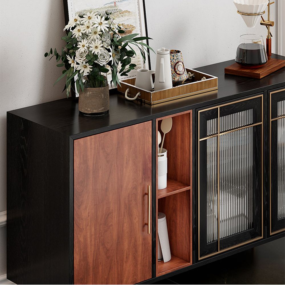 Mid Century Solid Wood Buffet Sideboard