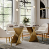 Modern Gold Spiral Dining Table 