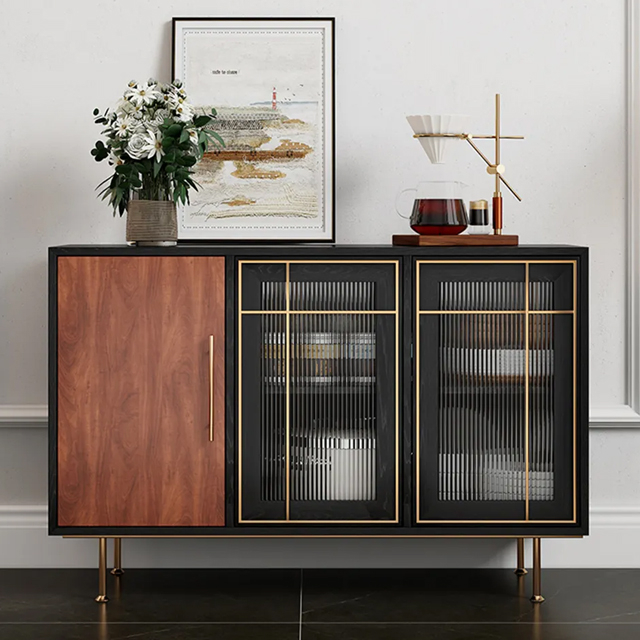 Mid Century Solid Wood Buffet Sideboard