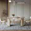 Minimalist Modern White Sintered Stone Dining Table