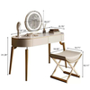 Modern LED Mirror Sintered Stone with Storage Makeup Vanity Table Set 