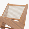 Modern Rattan And Wood Lounge Kangaroo Chair Accent Chair